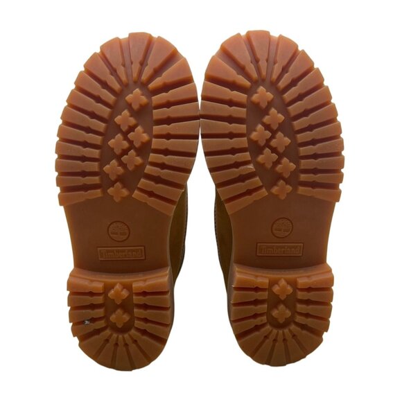 Timberland Premium Youth Brown Nubuck Waterproof Wheat 6" Boots Size 1.5M - Picture 9 of 11